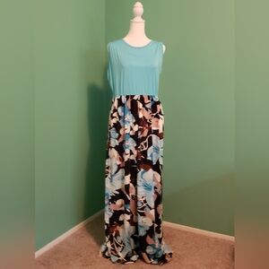 Floor length tank top maxi dress